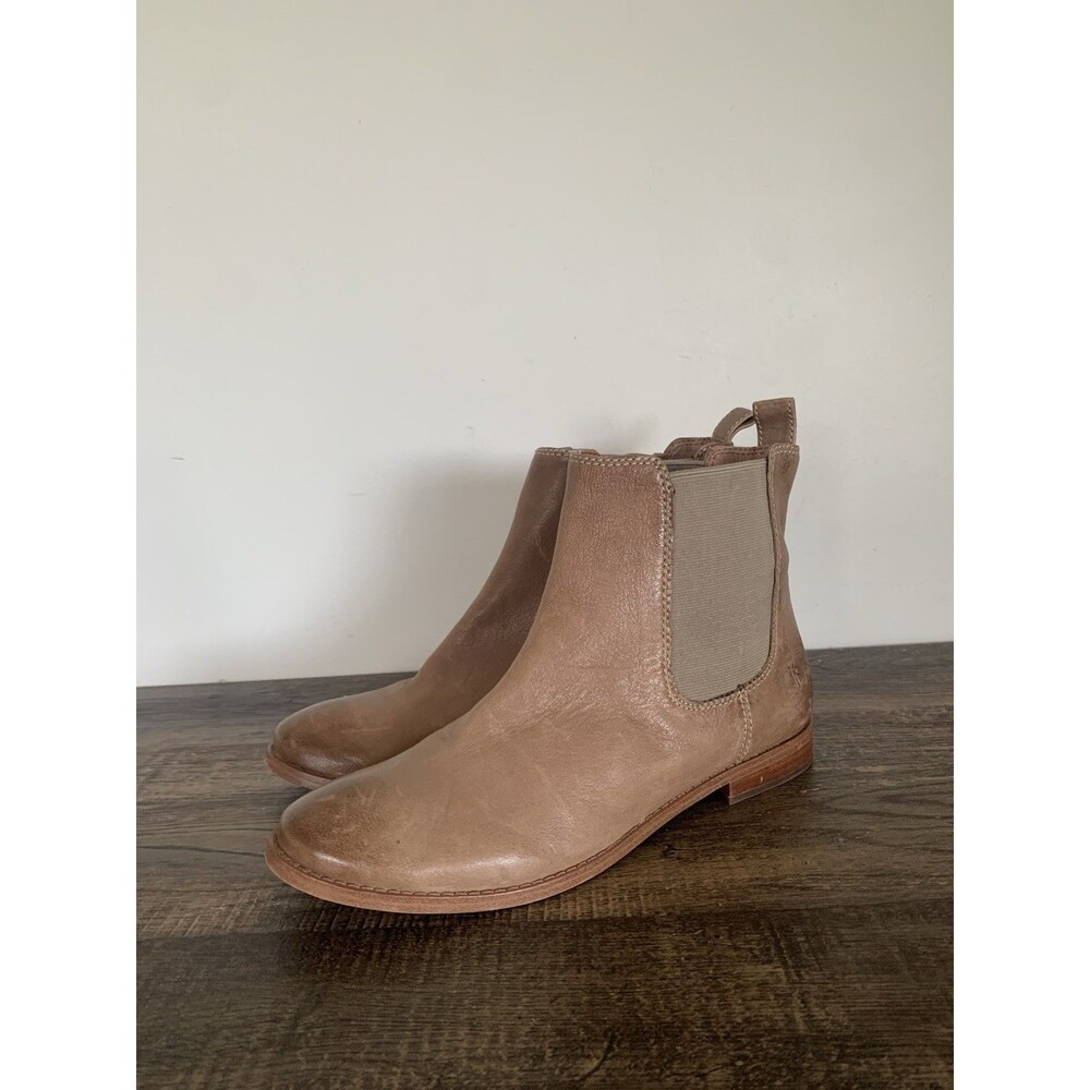 Frye Anna Chelsea Boots Women’s 8.5 M Ash Taupe Leather Ankle Booties